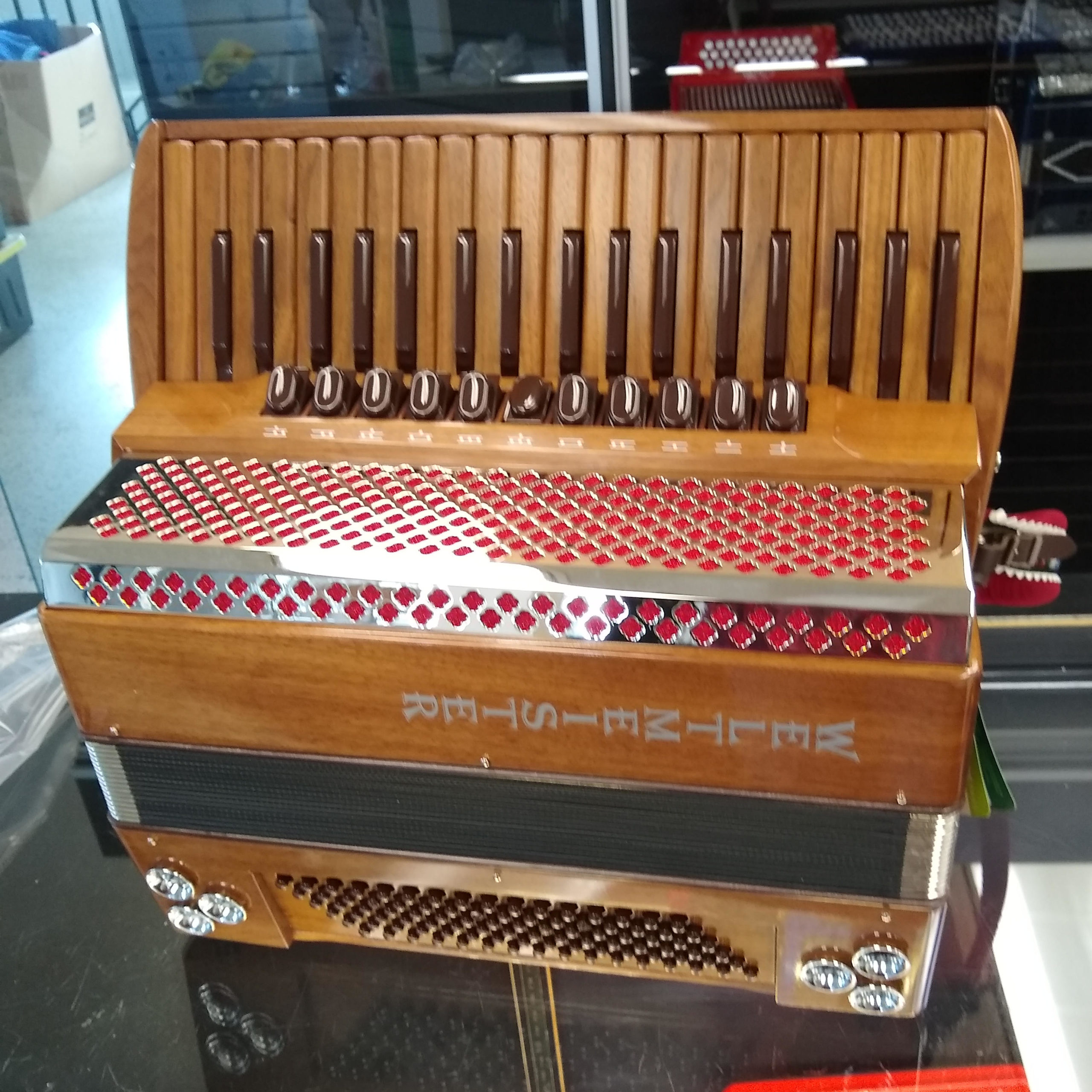pelle/accordion Bass BELTS NEW! 54 x 6,5cm x 4,5 cm fisarmonica Bass-cinghie a mano 
