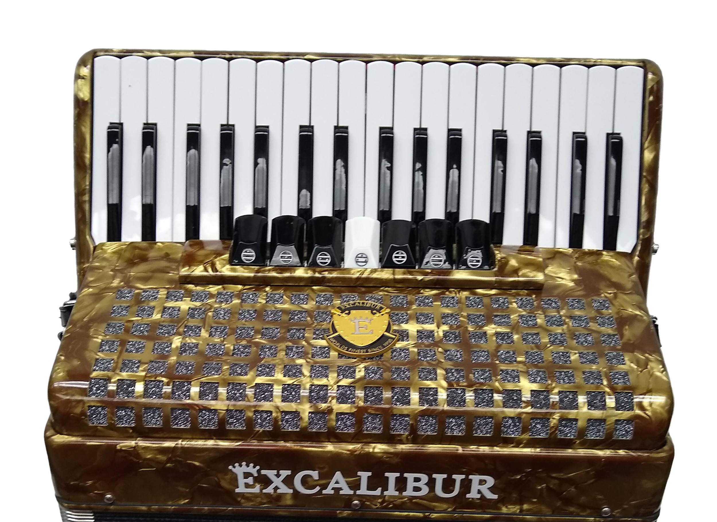 Excalibur Super Classic 72 Bass Piano Accordion Bronze Gold