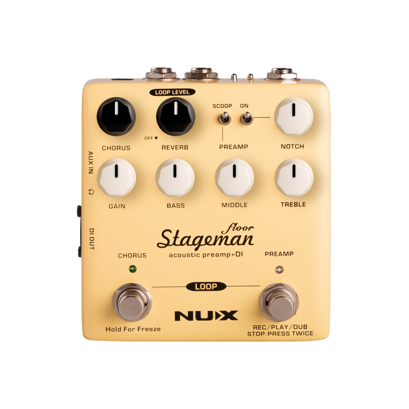 NuX Stageman Floor (NAP-5) Acoustic Pre-Amp w/60 sec Looper