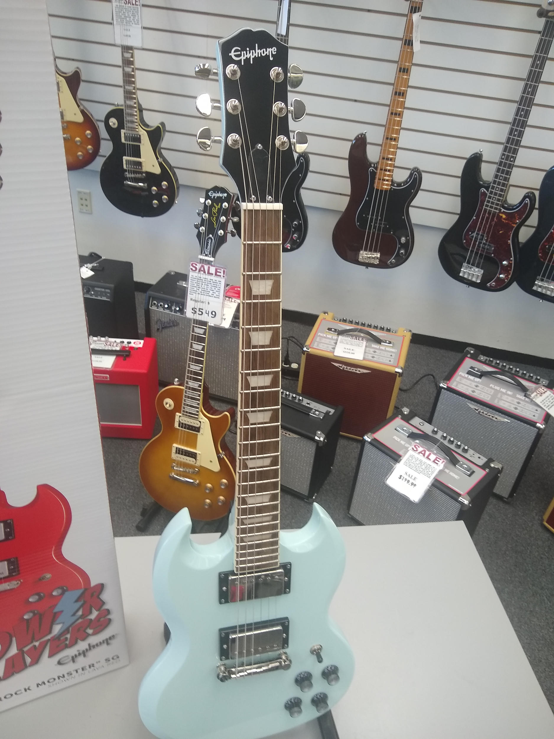 Epiphone Power Player SG 3/4 Size Guitar Ice Blue