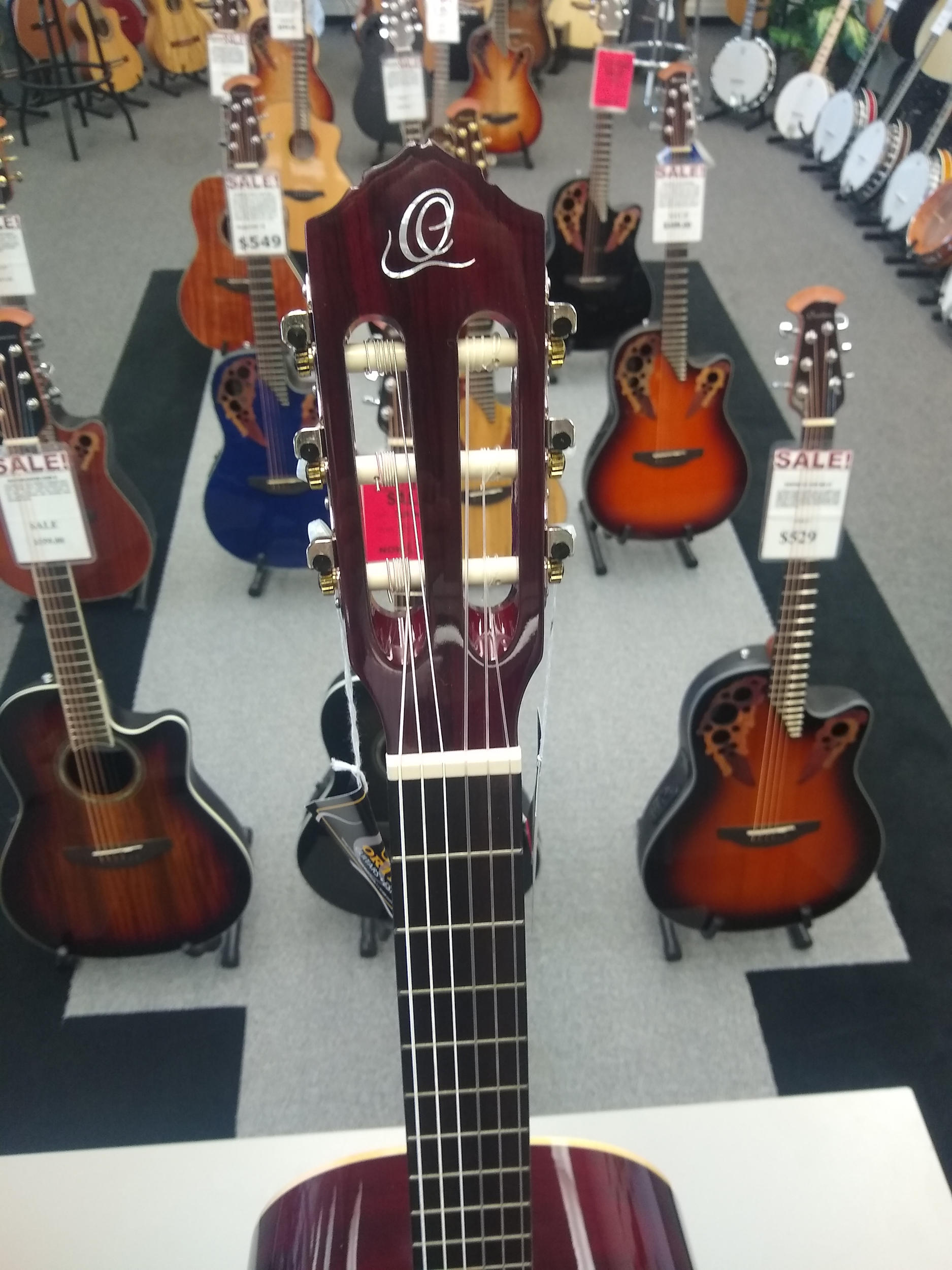 Ortega Family Series Nylon 3/4 Guitar - Wine Red