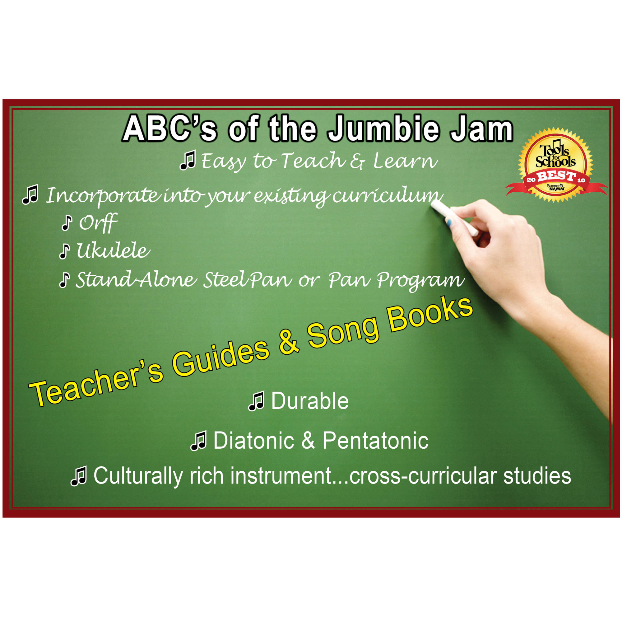 Panyard Jumbie Jam Steel Drum Educators 4-Pack - Table Top Stands - Chrome Pans (G)