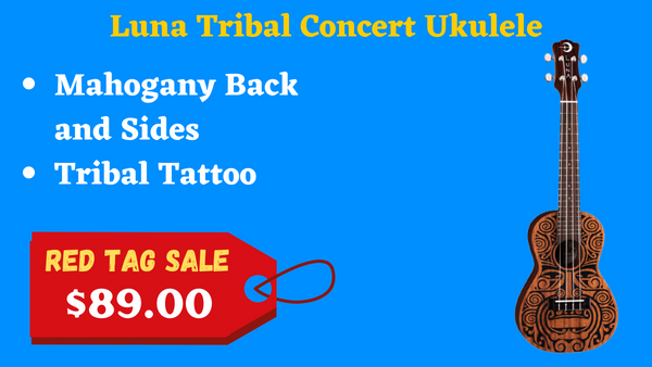Luna Tribal Concert Ukulele
