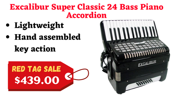 Excalibur Super Classic 24 Bass Piano Accordion