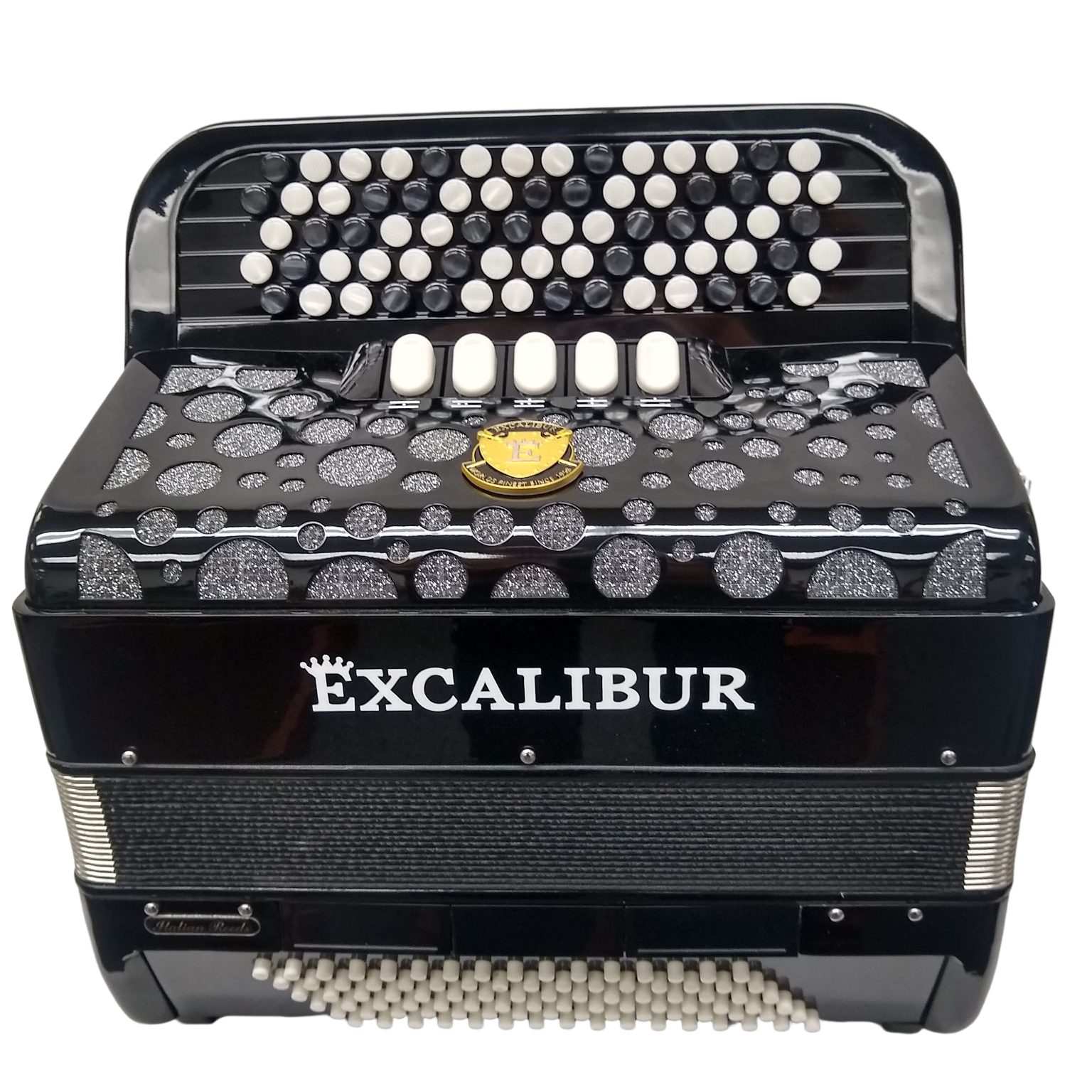 Excalibur 96 Bass Chromatic Button Accordion Akordeon Werks Black
