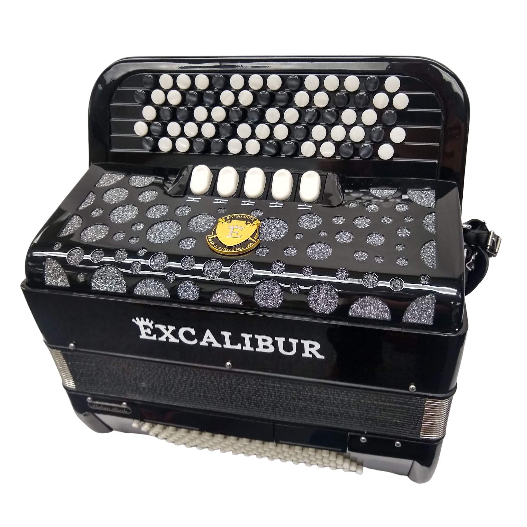 Excalibur 96 Bass Chromatic Button Accordion Akordeon Werks Black