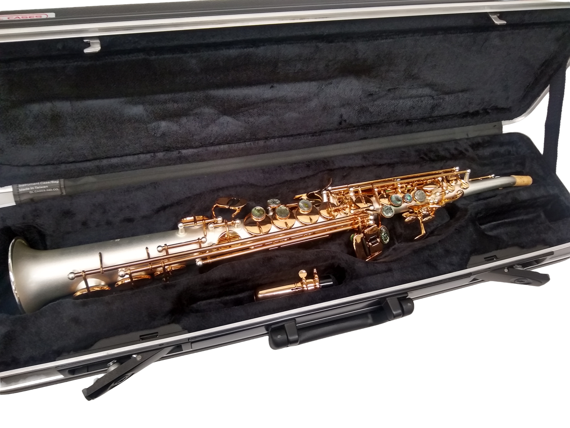 Schiller Elite V Soprano Saxophone Blasted Silver Plated/Gold Keys