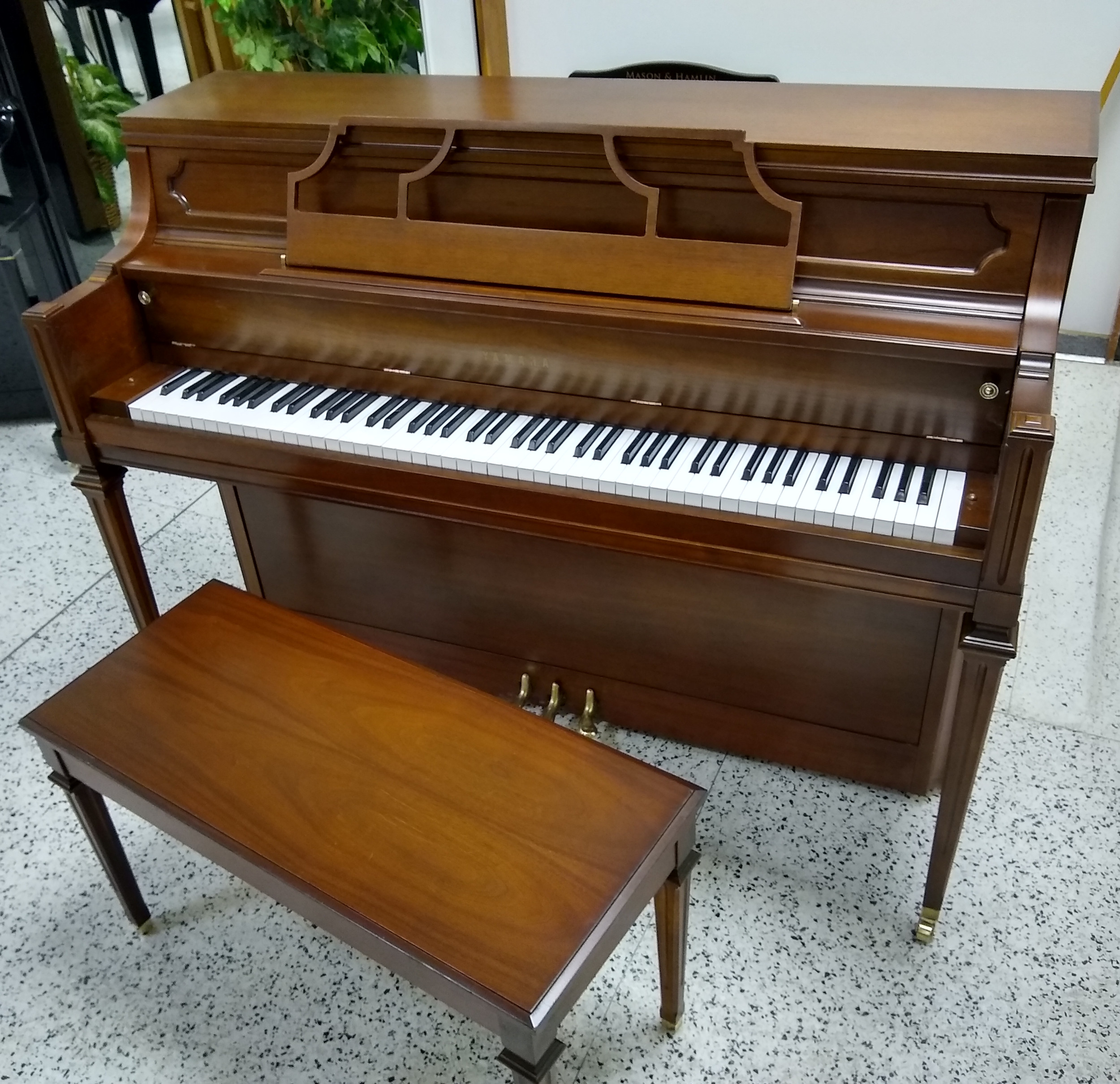 Yamaha Upright Piano Deep Forest Walnut