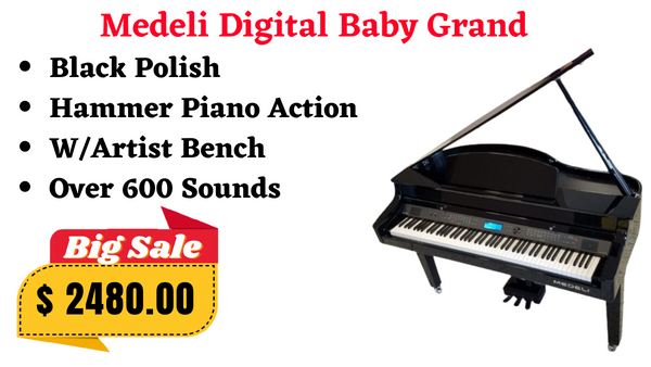 Medeli Digital Grand 510 Piano Black Polish