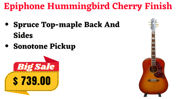 Epiphone Masterbuilt Hummingbird Guitar - Cherry Burst