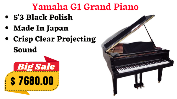 Yamaha G1 Grand Piano Black Polish