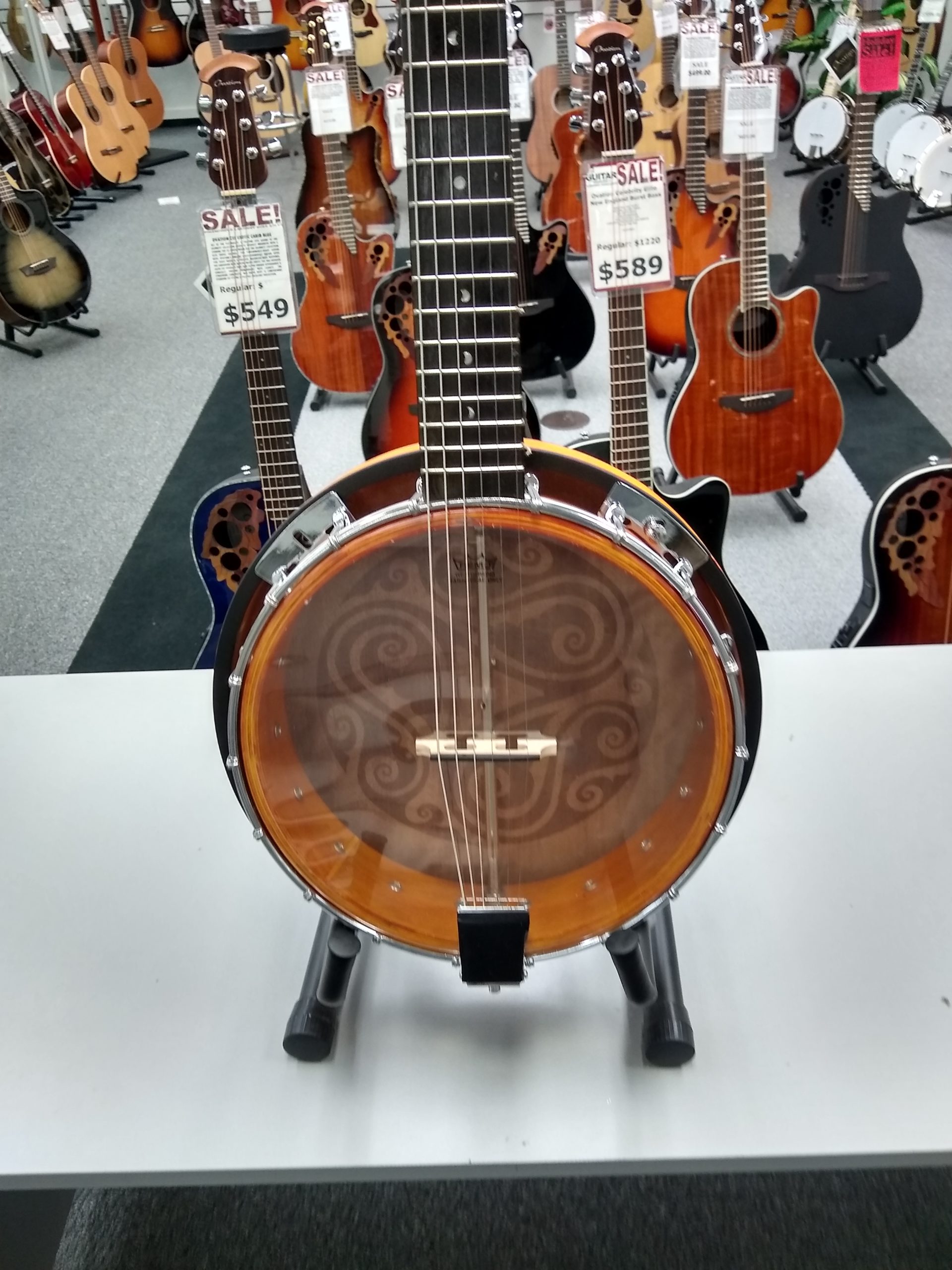 Luna 6 String Celtic Banjo