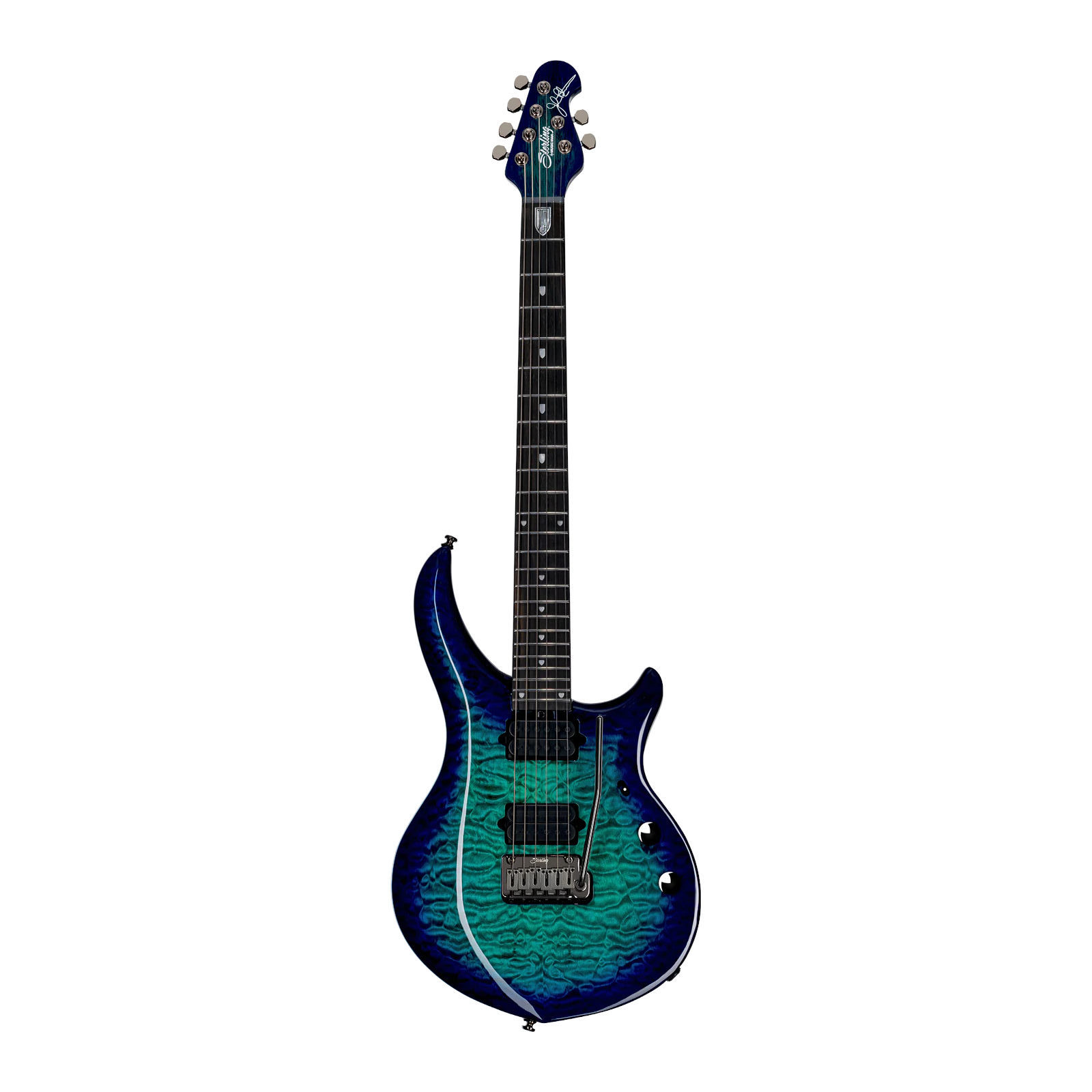 Sterling by Music Man Majesty MAJ200X Quilted Maple Guitar - Cerulean Paradise