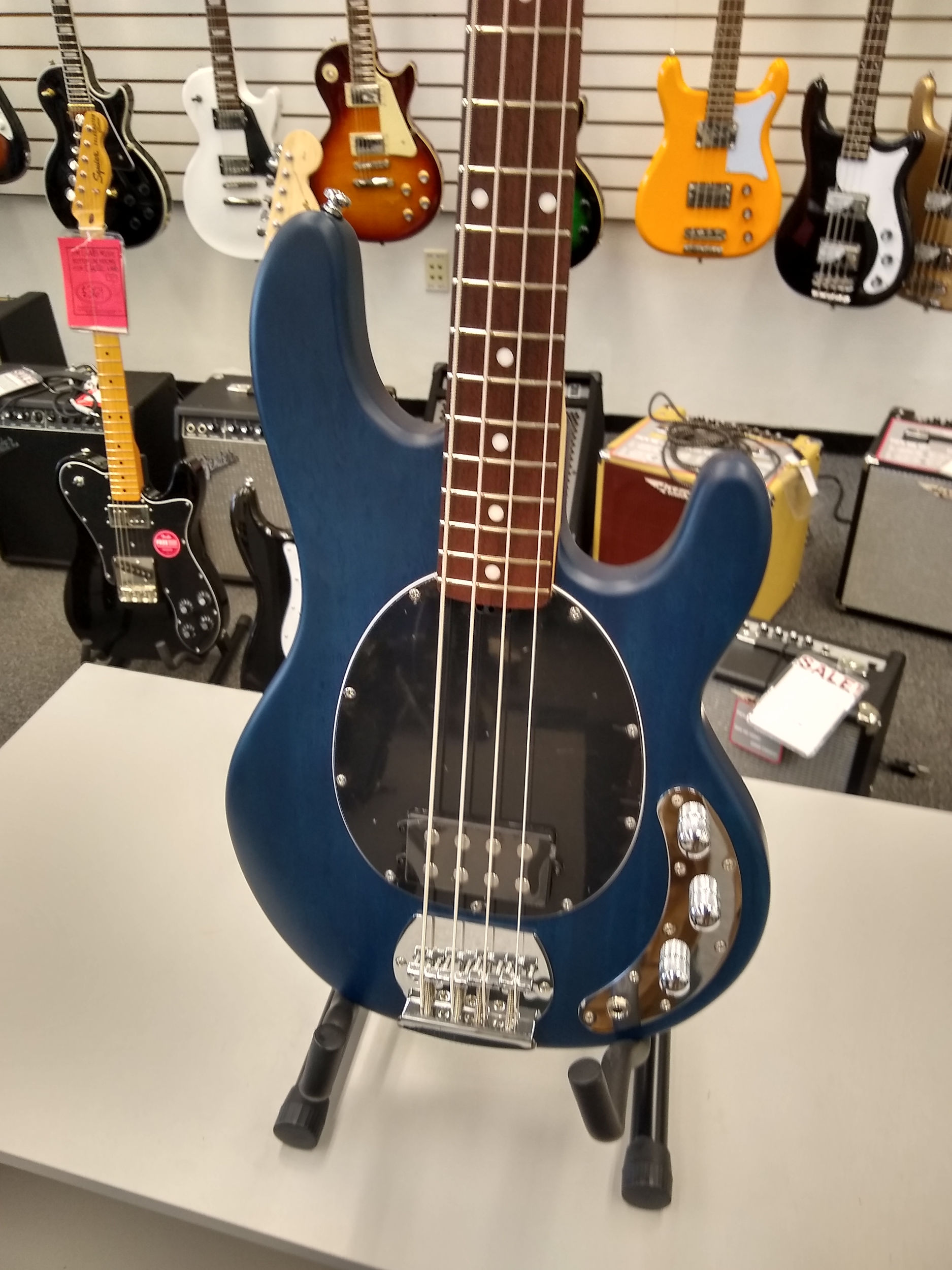Sterling by Music Man Ray 34 Transparent Blue