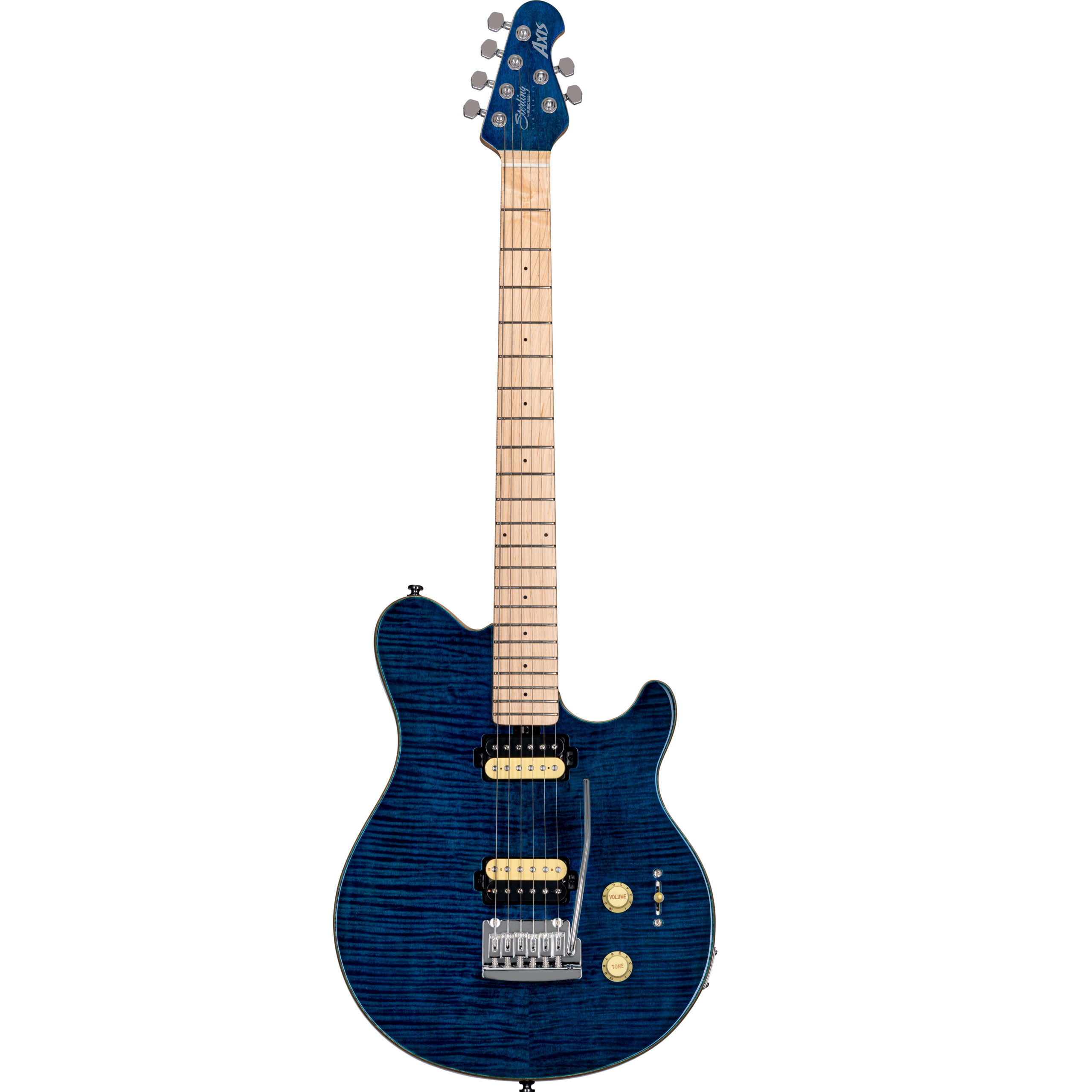 Sterling by Music Man Axis AX3 Flame Maple Guitar - Neptune Blue