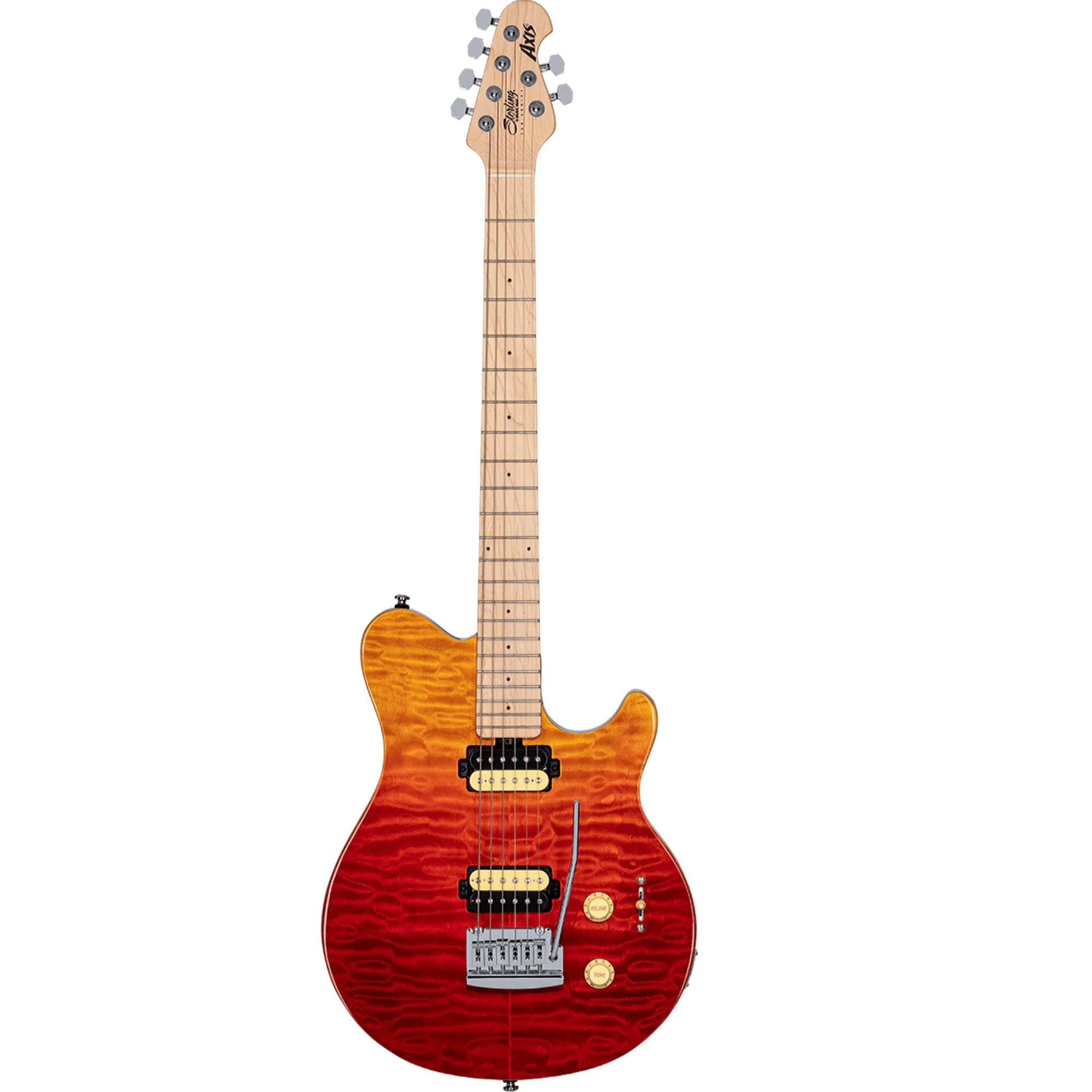 Sterling by Music Man Axis AX3 Quilted Maple Guitar - Spectrum Red