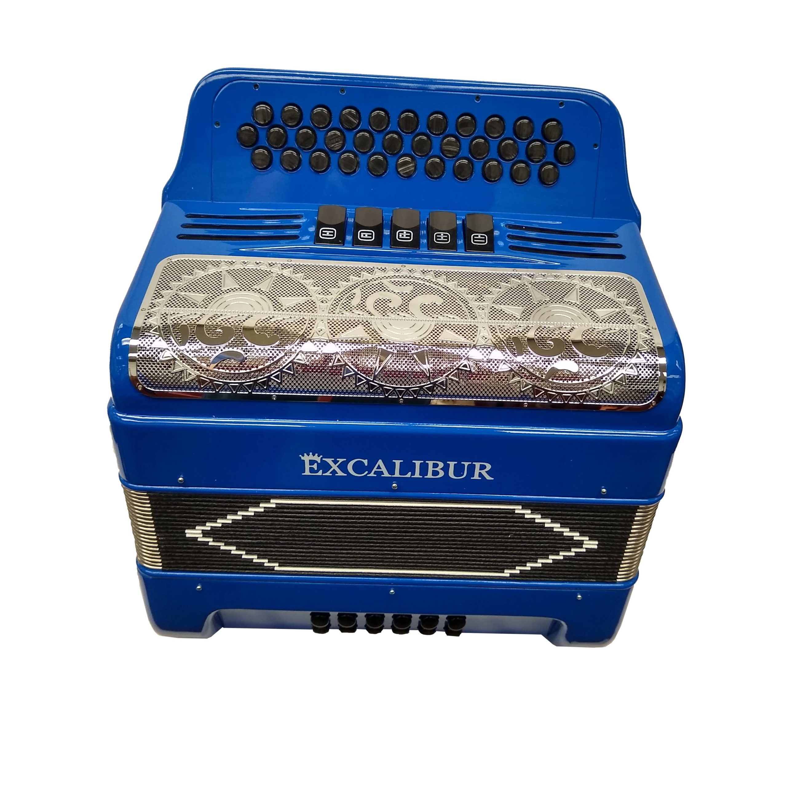 Excalibur Super Classic PSI 34 Key Imperial Blue Polish/Silver 5 Switch