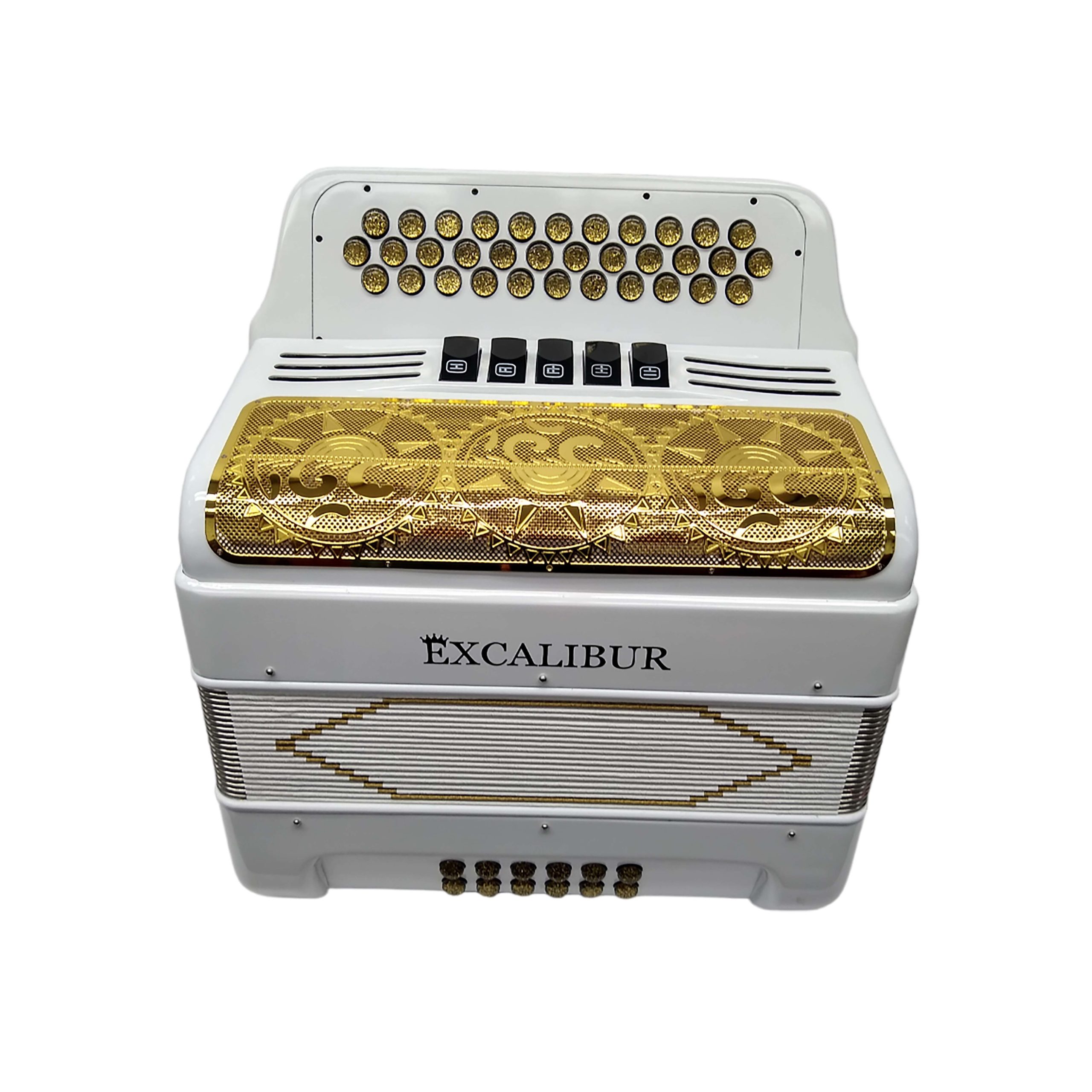 Excalibur Super Classic PSI 34 Key White Polish/Gold 5 Switch