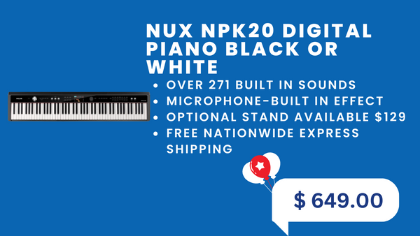 NUX NPK20 DIGITAL PIANO BLACK OR WHITE