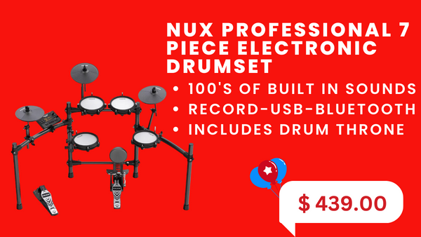 NUX PROFESSIONAL 7 PIECE ELECTRONIC DRUMSET