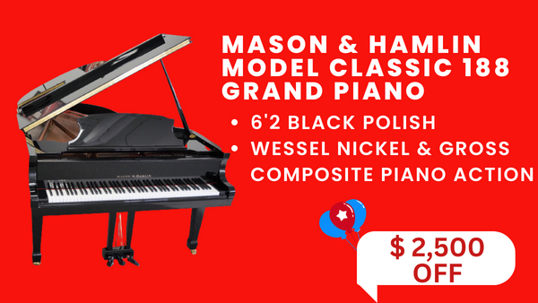 MASON & HAMLIN MODEL CLASSIC 188 GRAND PIANO