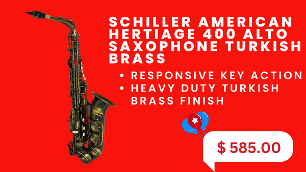 Schiller American Heritage 400 Alto Saxophone - Turkish Brass
