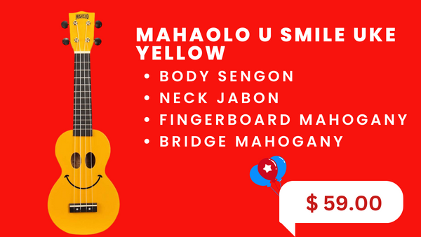 MAHAOLO U SMILE UKE YELLOW