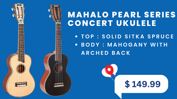 Mahalo Pearl Series Concert Ukulele