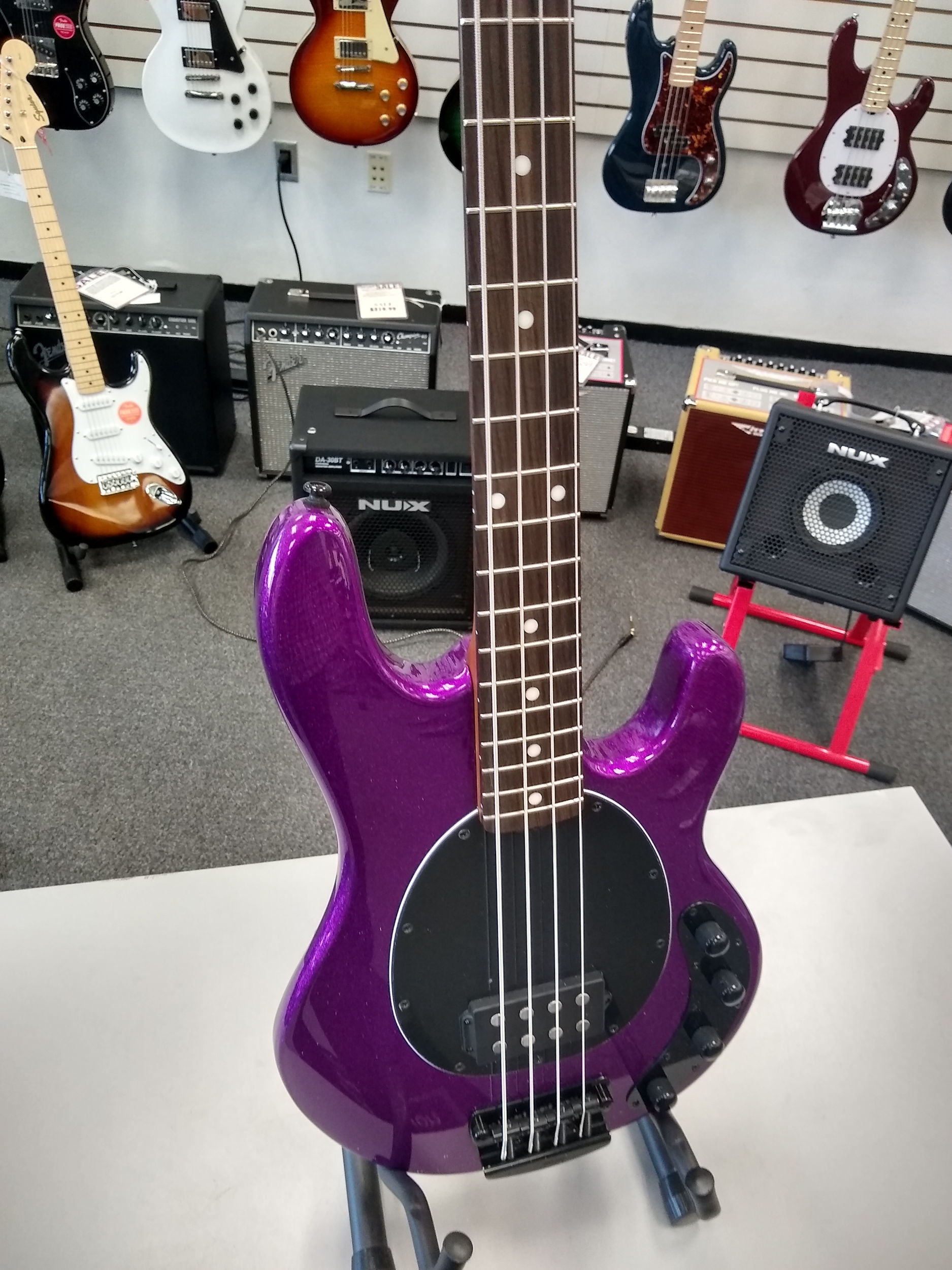 Sterling Music Man Ray34 Purple Sparkle