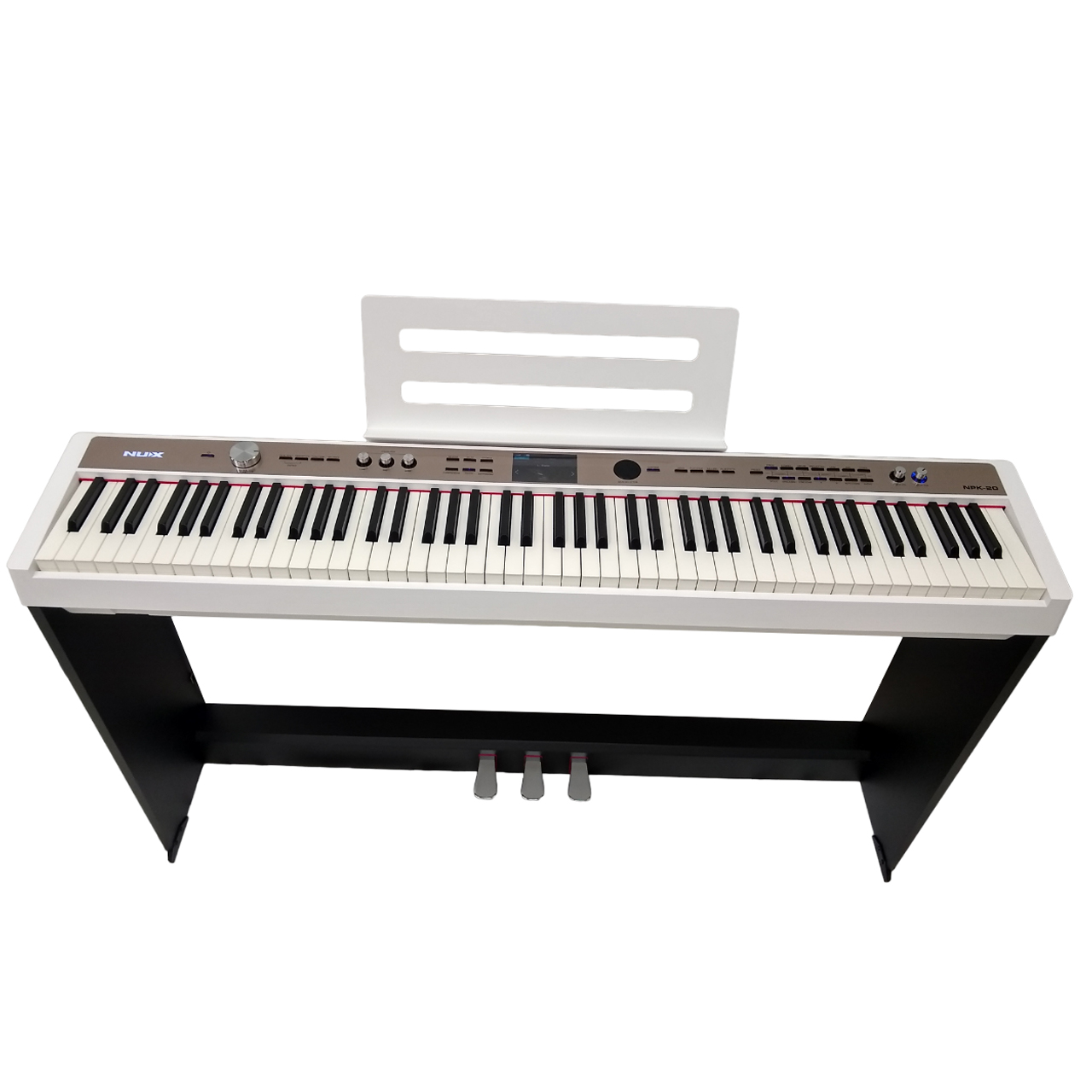 Nux Professional Digital Piano Nu-20 Arctic White W/Stand