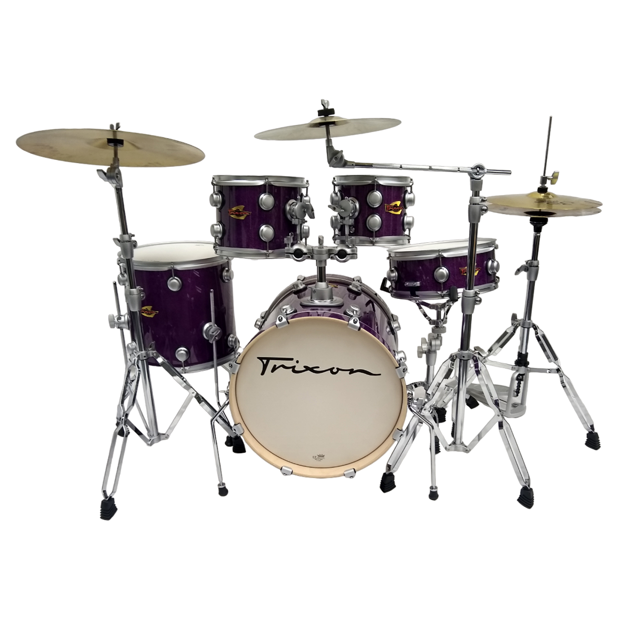 Trixon Volta 5 Piece Drumset Plumb Crazy Purple Sparkle