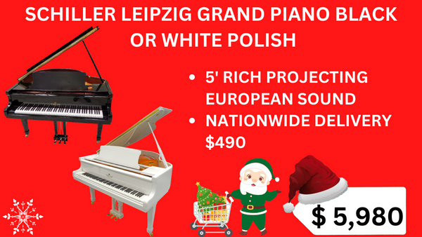 SCHILLER LEIPZIG GRAND PIANO BLACK
 OR WHITE POLISH