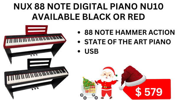 Nux 88 Note Digital Piano Nu10 Available Black Or Red