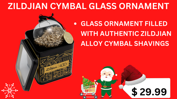 ZILDJIAN CYMBAL GLASS ORNAMENT