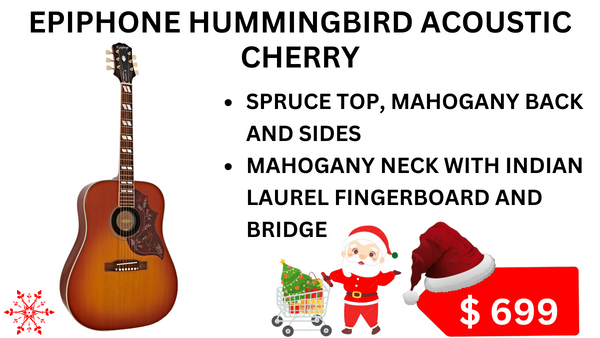 EPIPHONE HUMMINGBIRD ACOUSTIC CHERRY